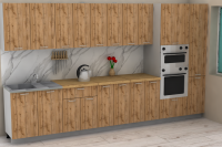 Кухня ЭлиГард LION 3,6 (Дуб натуральный/Дуб бунратти)