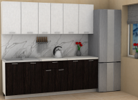 Кухня ЭлиГард LION 2,2 (Белый/Дуб марбург/Королевский опал)