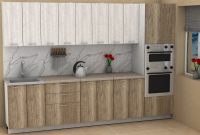 Кухня ЭлиГард LION 3,0 (Сосна каньон/Дуб каньон/Малага)