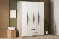 Шкаф Речицадрев Лира Р 397.16 (Белый матовый/Старая бронза)