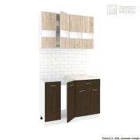 Кухня КортексМебель Корнелия ЭКСТРА 1,2 (Дуб сонома/Венге тёмный/Марсель)