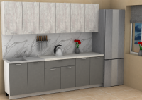 Кухня ЭлиГард LION 2,4 (Ледяное дерево/Дымчатый алмаз/Королевский опал)