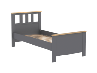 Кровать Новус Индустри Сага 2.08.04.050.15 (Серый/Ясень)