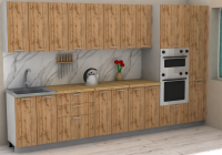 Кухня ЭлиГард LION 3,4 (Дуб натуральный/Дуб бунратти)