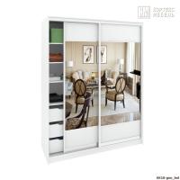 Шкаф КортексМебель Сенатор ШК10 геометрия (Белый)