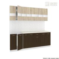 Кухня КортексМебель Корнелия ЭКСТРА 2,1 (Дуб сонома/Венге тёмный/Мадрид)