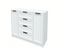 Тумба Интерлиния Концепт КТ-Т120 Тренд (Белый платинум/Белый)