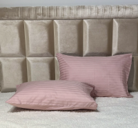 Комплект наволочек 70*50 страйп-сатин (Пудра) 