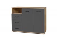 Комод МебельКласс Дрезден (Антрацит-Дуб Сонома)