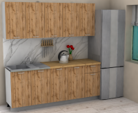 Кухня ЭлиГард LION 2,0 (Дуб натуральный/Дуб бунратти)