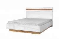 Кровать anrex TAURUS 160B с подъемником (Белый/Дуб вотан/Белый глянец)
