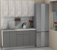 Кухня ЭлиГард LION 1,5 (Ледяное дерево/Дымчатый алмаз/Королевский опал)