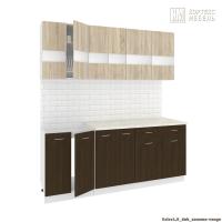 Кухня КортексМебель Корнелия ЭКСТРА 1,9 (Дуб сонома/Венге тёмный/Королевский опал)