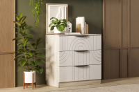Комод Речицадрев Лира Р 397.03 (Белый матовый/Старая бронза)