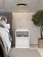 Тумба прикроватная ЭлиГард Brighton 1S1N (Белый)