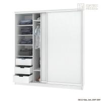 Шкаф КортексМебель Сенатор ШК12 классика ДД (Белый)