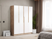 Шкаф Элигард AURA 4D (Дуб вотан/Белый)
