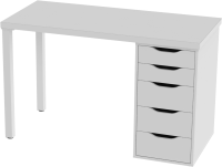 Стол письменный Mebelain ИНГАР 1/5T Белый