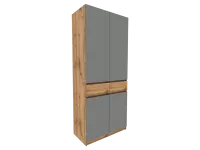 Шкаф Элигард 2 LOCARNO  Дуб натуральный/Дымчатый алмаз