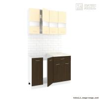 Кухня КортексМебель Корнелия ЭКСТРА 1,2 (Венге светлый/Венге тёмный/Марсель)