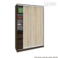 Шкаф КортексМебель Сенатор ШК10-45 классика ДД (Венге тёмный/Дуб сонома)