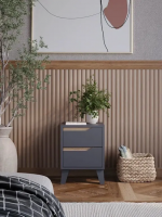 Тумба ЭлиГард прикроватная Eyva 2S (Графит)