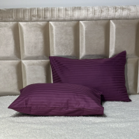 Комплект наволочек 70*50 страйп-сатин (Ежевика) 