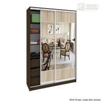 Шкаф КортексМебель Сенатор ШК10-45 геометрия (Венге тёмный/Дуб сонома)