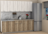 Кухня ЭлиГард LION 2,2 (Сосна каньон/Дуб каньон/Малага)