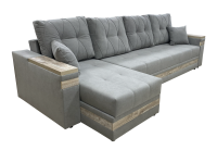 Угловой диван Стиль Руслана 1 +НБ (Оникс 10+накладка дуб)