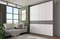 Шкаф Элигард 4 LOCARNO Дымчатый алмаз/Белый