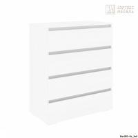 Комод Кортекс Мебель БАРИ 80-4ш (Белый/Белый/Белый)