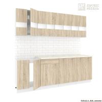 Кухня КортексМебель Корнелия ЭКСТРА 2,4 (Дуб сонома/Марсель)