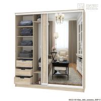 Шкаф КортексМебель Сенатор ШК12-45 классика ДЗ (Дуб сонома)