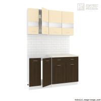 Кухня КортексМебель Корнелия ЭКСТРА 1,4 (Венге светлый/Венге тёмный/Королевский опал)