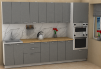 Кухня ЭлиГард LION 3,0 (Дымчатый алмаз/Дуб бунратти)