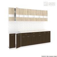 Кухня КортексМебель Корнелия ЭКСТРА 2,5 (Дуб сонома/Венге тёмный/Мадрид)