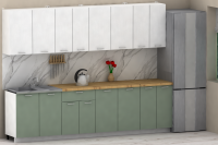 Кухня ЭлиГард LION 2,8 (Белый/Самшит/Дуб бунратти)