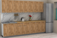 Кухня ЭлиГард LION 2,8 (Дуб натуральный/Дуб бунратти)