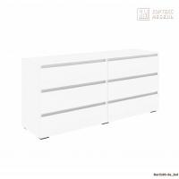 Комод Кортекс Мебель БАРИ 160-6ш (Белый/Белый/Белый)