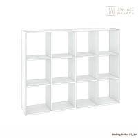 Стеллаж КортексМебель ДЕЛЬТА-12 140х105 (Белый)