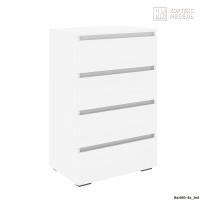 Комод Кортекс Мебель БАРИ 60-4ш (Белый/Белый/Белый)