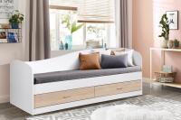 Кровать МебельКласс Лагуна-2 (Белый/Дуб сонома)