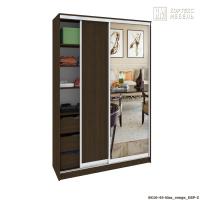 Шкаф КортексМебель Сенатор ШК10-45 классика ДЗ (Венге тёмный)