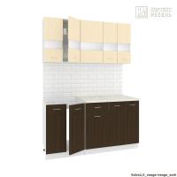 Кухня КортексМебель Корнелия ЭКСТРА 1,5 (Венге светлый/Венге тёмный/Марсель)