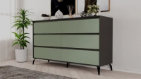 Комод РЭЙГРУПП Aleksa РГ-06-KZC (Кобальт/Зеленый самшит/Черный)