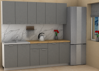 Кухня ЭлиГард LION 2,2 (Дымчатый алмаз/Дуб бунратти)