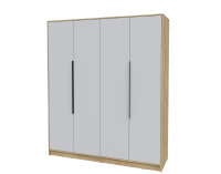 Шкаф комбинированный Интерлиния КТ-Ш4 (Дуб золотой/Серый)