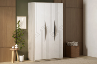 Шкаф Речицадрев Лира Р 397.01 (Белый матовый/Старая бронза)