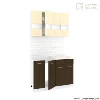 Кухня КортексМебель Корнелия ЭКСТРА 1,1 (Венге светлый/Венге тёмный/Королевский опал)